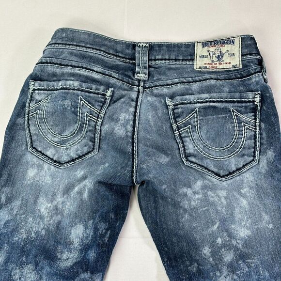 True Religion Cosmic Dust Stonewash Slim Jeans Size 25 Rtl $284 - Picture 1 of 7